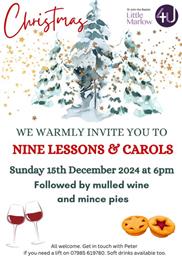 Nine Lessons and Christmas Carols at St John the Baptist Church 15th December at 6pm