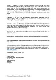 Temporary Traffic Regulation Order