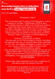 The UK government is testing the Emergency Alerts system