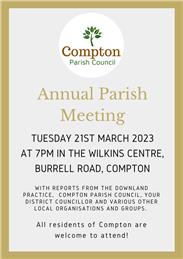 Annual Parish Meeting 21st March 2023