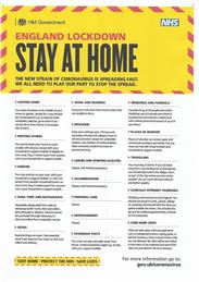 ENGLAND LOCKDOWN - STAY AT HOME