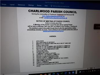 July Parish Council Meeting
