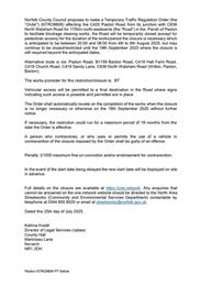 Temporary Traffic Regulation Order