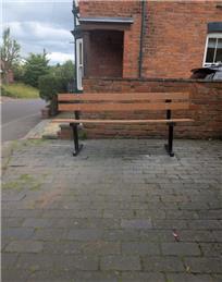 Refurbished benches in Audlem