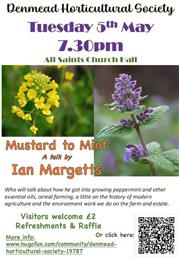 Talk on Tuesday 5th May:- 