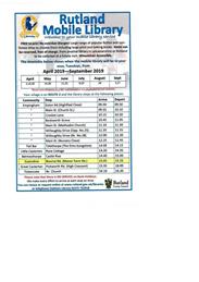 Mobile Library Timetable