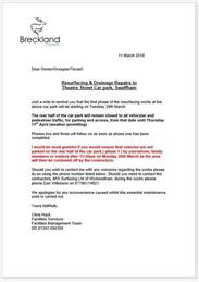 Theatre Street car park resurfacing