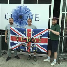 LOCAL COMPANIES, CJ LOVE AND CJS PLANTS, SUPPORT PARISH COUNCIL VE DAY ANNIVERSAY