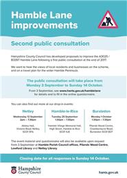 Hamble Lane Improvements - Drop In Event