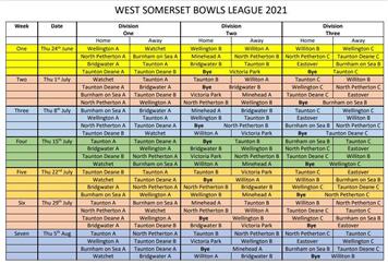 2021 Fixtures
