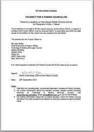 Resignation from Parish Council