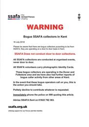 Bogus Callers - SSAFA
