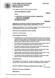 Judicial Review of Secretary of State's Decision to Grant Permission for Satchell Lane Development