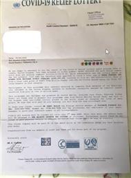 LOTTERY SCAM LETTER