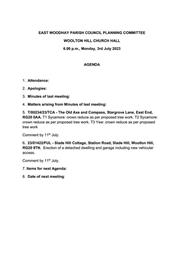 Planning Meeting 03/07/2023