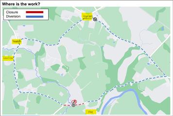 Fitz Bridge Repair work closes Fitz to Montford Road