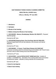 Planning Meeting 19/06/2023