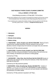 Planning Committee Meeting 18/05/20