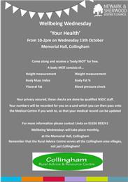 Tomorrow: Wellbeing Wednesday Health MOT