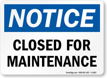 Notice of Bowls Hall Closure