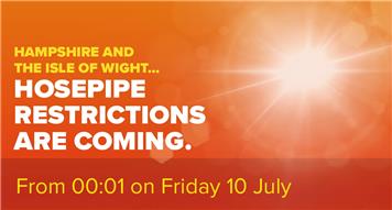 Southern Water Hosepipe Restrictions wef 10 July 2026