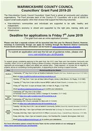 Applications open for WCC's Councillors' Grant Fund 2019/20