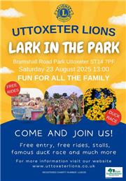 UTTOXETER LIONS DUCK RACE AT LARK IN THE PARK