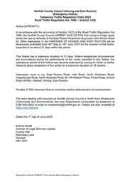 Temporary Road Closure