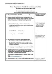 NOTICE OF PUBLIC RIGHTS FOR THE YEAR ENDED 31 MARCH 2026