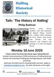 Next Talk: The History of Halling Monday 16 June 2025 at 7.30pm