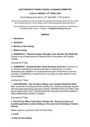 Planning Committee Meeting 27/04/20